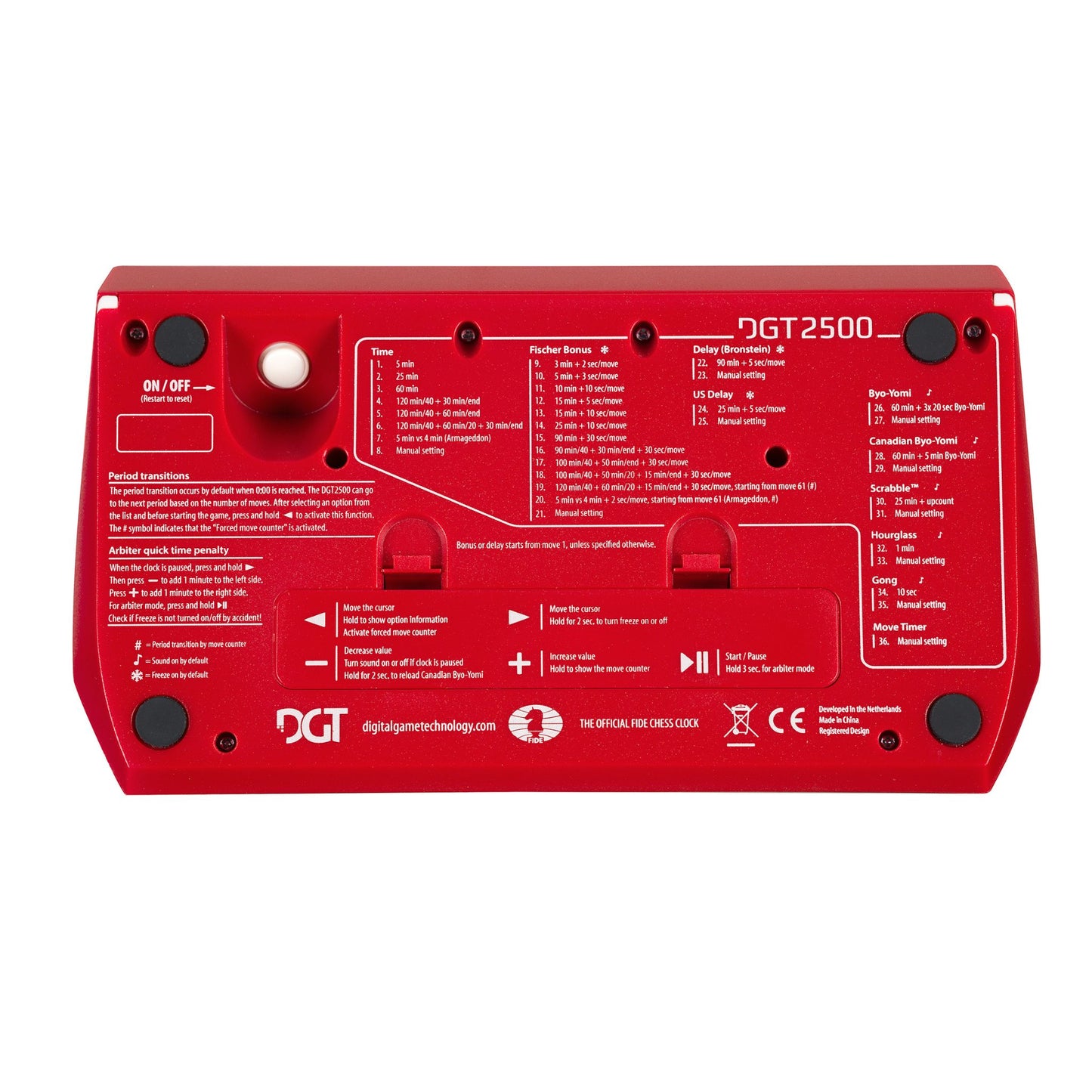 Pendule électronique DGT FIDE 2500